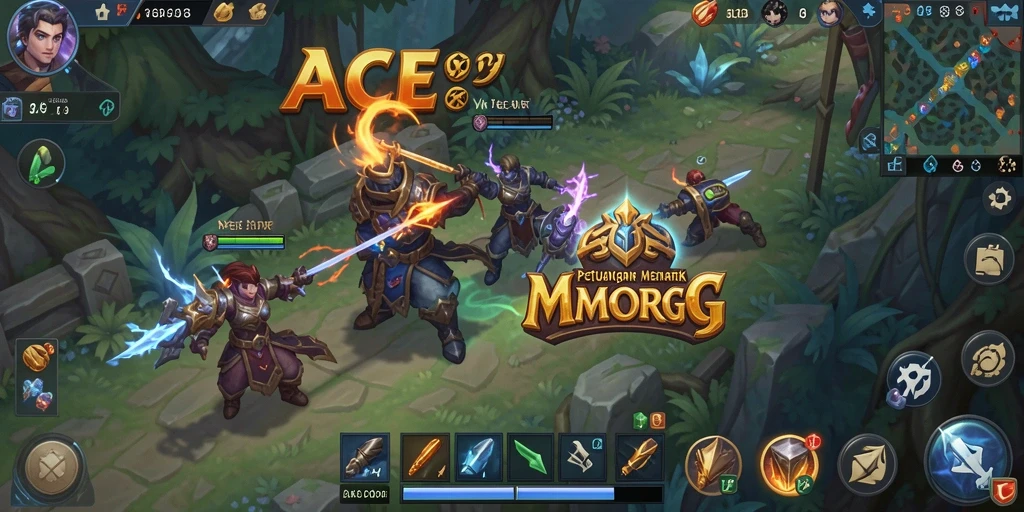 Tangkapan layar gameplay ACEPARTY menampilkan aksi seru dalam dunia MMORPG.