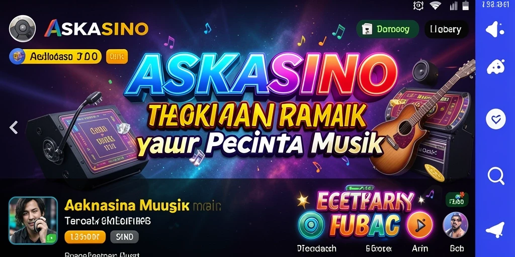 Tampilan gameplay ASKASINO dengan berbagai lagu dan antarmuka menarik.