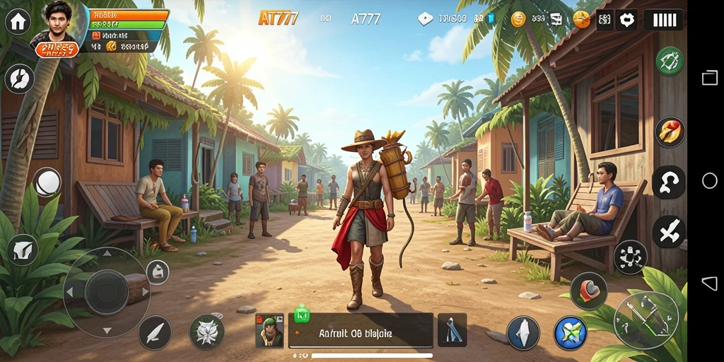 Screenshot gameplay AT777 yang menunjukkan interaksi karakter dalam simulasi.