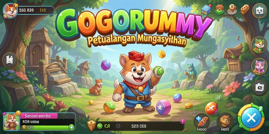 Tampilan gameplay GOGORUMMY yang spektakuler dan mendebarkan.