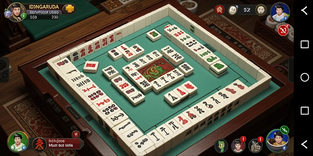 Tampilan gameplay Mahjong yang menyenangkan dan interaktif.