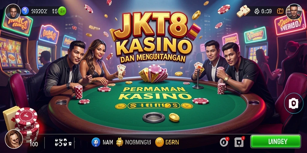 Tampilan gameplay seru dan interaktif di JKT8.