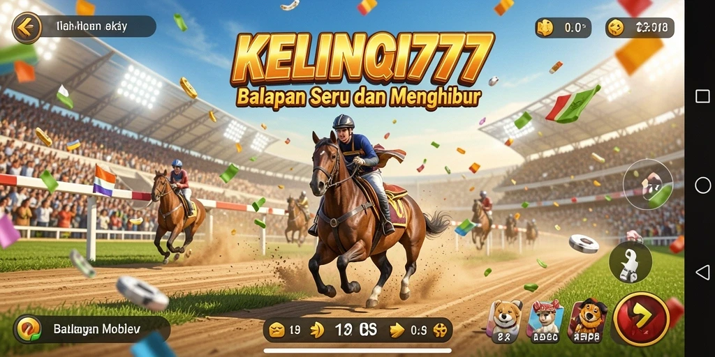 Tangkapan layar dari gameplay KELINCI777 dengan balapan yang seru dan mendebarkan.