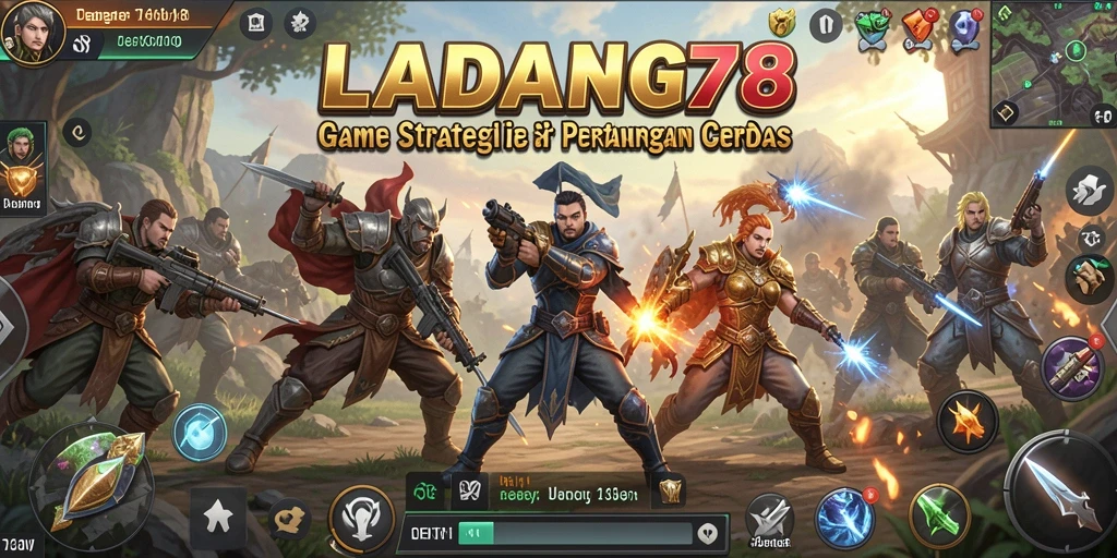 Tampilan gameplay menegangkan dalam strategi yang penuh pertempuran.