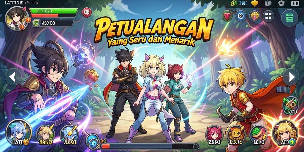 Tangkapan layar menunjukkan karakter anime dalam pertempuran yang seru.
