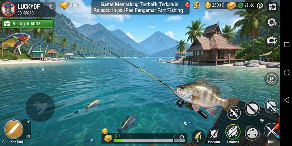 Tangkapan ikan yang mengesankan dalam gameplay LUCKYDF.