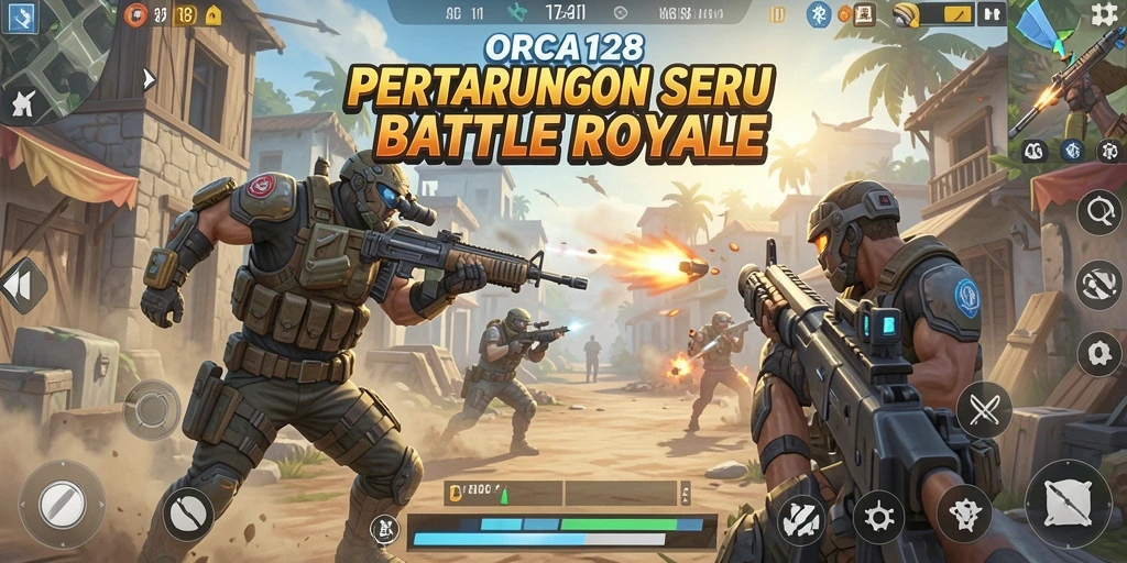 Tampilan seru pertarungan di ORCA128 dengan pemain bertempur.