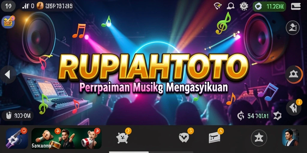 Tampilan gameplay RUPIAHTOTO dengan berbagai pilihan lagu menarik.