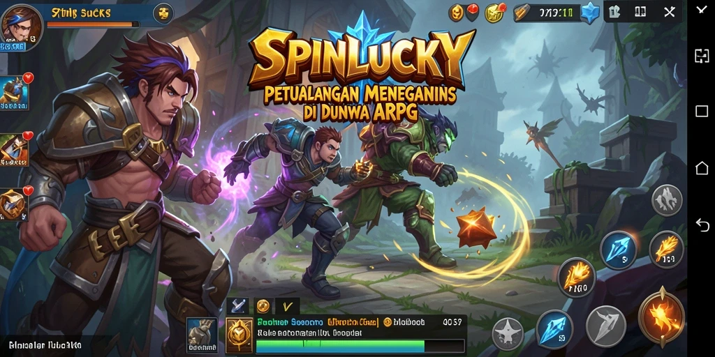 Tampilan gameplay mendebarkan dalam dunia ARPG SPINLUCKY.