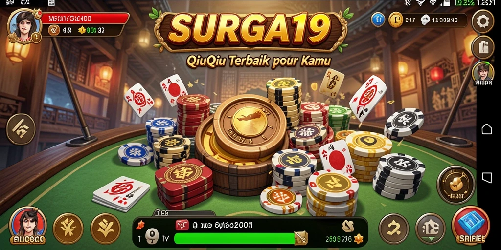 Tampilan menarik dari gameplay QiuQiu di SURGA19.