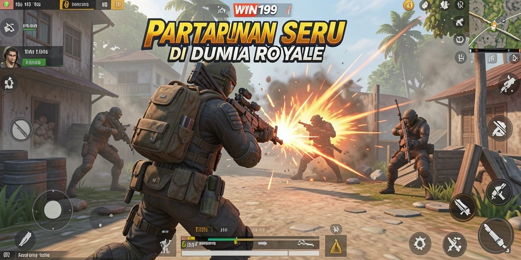 Gameplay seru di WIN199 dengan pertarungan Battle Royale.